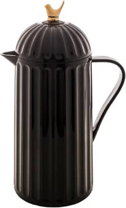 WOLFF Garrafa Térmica de Plástico Bird Preta 1L - Enxoval - Organização - Decoração - Cozinha - Mesa Posta - Utilidades Domésticas - Perfeita Para Café e Chá