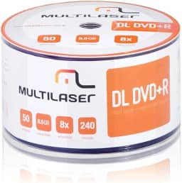 Mídia Dvd-R Shrink Imprimível Com 50 Unidades Multilaser - DV047