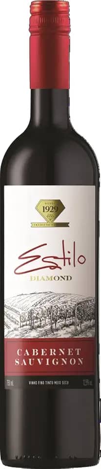 Estilo Diamond Vinho Fino Tinto Meio Seco Cabernet Sauvignon 750ml