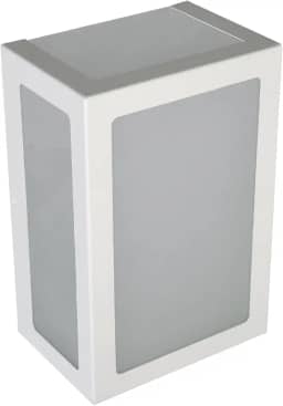 Arandela Alumínio 5 Vidros Focos Externa Interna Muro Parede Jardim E27 Branca, Preta ou Marrom (BRANCO TEXTURIZADO)