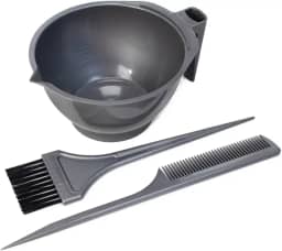 Santa Clara, Kit de tintura, Tijela graduada + pincel para tintura + pente, Prata