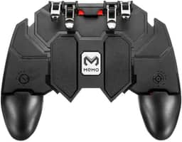 Controle Gamepad Memo AK-66, 4 Gatilhos para Celular, Compatível com PUBG e Free Fire, Ajustável 4,7-6,5 Polegadas
