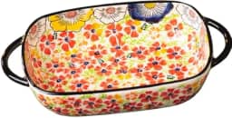 Pratos de caçarola para forno – Conjunto de assadeiras de cerâmica polonesa para assar, utensílios de cerâmica seguros para forno, pronto para presente para padeiros, Ação de Graças