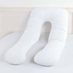 Travesseiro Para Grávida Gestante e Amamentação Repouso Anatômico 100% Algodão Macio Cor (BRANCA)