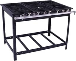 Fogão Industrial Venâncio 6 Bocas 3 Simples a Gás Natural Baixa Pressão Espera para Forno E6-22110