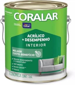 Tinta Fosco Acrílica Coralar Econômico 3,6l Branco Gelo
