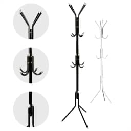 Mancebo Cabideiro de Chão Organizador 12 Ganchos Cabideiro Porta Bolsas Roupas Casacos