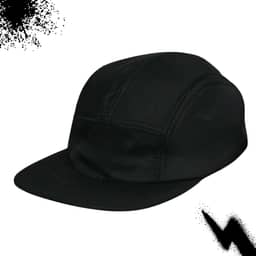 Boné Five Panel Aba Reta Strapback Sport Microfibra Preto