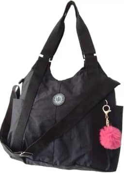 Bolsa Feminina Nylon Tactel Academia Trabalho Escolar Faculdade alça ombro e transversal