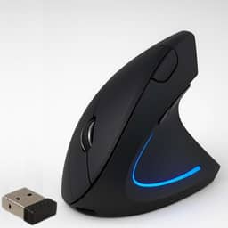 Mouse Vertical Ergonômico Sem Fio Recarregável RGB DPI Ajustável USB 2.4G Compatível com Windows Mac Redução deTensão no Pulso