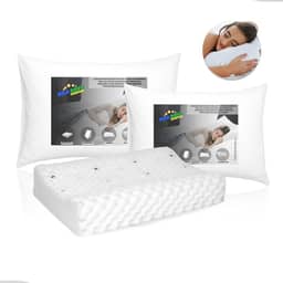 Travesseiro Cervical Magnetico Ortopedico Pillow Anti Ronco Cor Branco