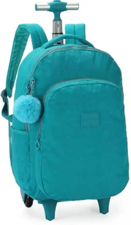 Mochila Com Rodinha Up4You Crinkle G Verde 107134