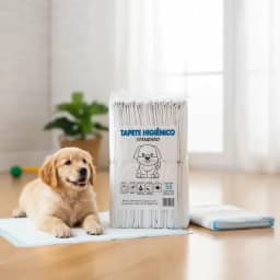 Tapete Higiênico para Cachorro Pet Cães 30 Unidades 80x60 Com Fitas Adesivas Antivazamentos Ultra Absorção 6 Camadas Anti Odores Descartável
