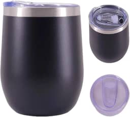 Copo Térmico para Cerveja, 350mL, Isolamento por 4 Horas Gelado (Preto)