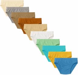 Kit 10 Cuecas Slip Infantis 100% Algodão Básicas e Confortáveis Cores Sortidas