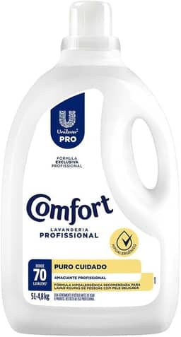 Comfort Amaciante Lavanderia Profissional Puro Cuidado 5 L