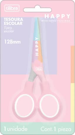 Tilibra - Tesoura Escolar 128mm Happy -, 325708