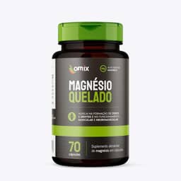 Omix Magnésio Quelado, 70 Cápsulas, Suplemento Alimentar para Ossos e Músculos