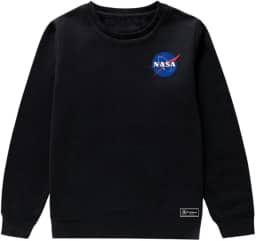 Blusão Moletom Infantil Nasa Personalizado sem Capuz gola Redonda