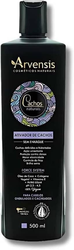 Ativador de Cachos Arvensis Cachos Naturais Cabelos Ondulados e Cacheados - 500ml