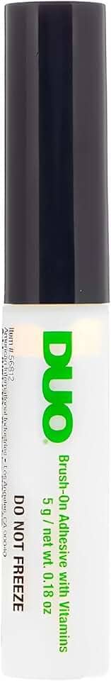 Cola para Cílios Postiços 5g com Pincel Aplicador c/Vitaminas Tom Claro, Transparente, Fixação Forte