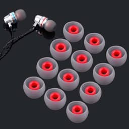 10 pares de capas de silicone de substituição, acessórios para fones de ouvido, 13 x 10,7 x 4 mm