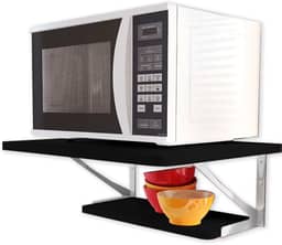 SUPORTE PARA FORNO E MICROONDAS COM 2 PRATELEIRAS 2Z PRETO