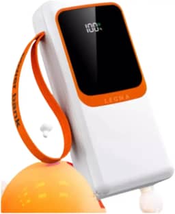 Carregador Power Bank 30000 Mah Portátil Turbo Carga Rápida Branco