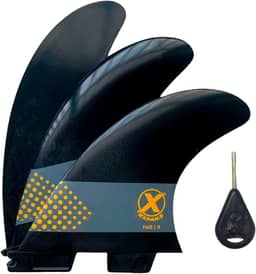 Quilha Surf Small H203 Expans Jogo de Quilhas P/Prancha de Surf Encaixe Fcs 2 Small c/chave e capa (Preto)