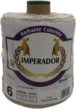 Barbante Colorido Imperador Fio 6 para Crochê e Tricô (AREIA)