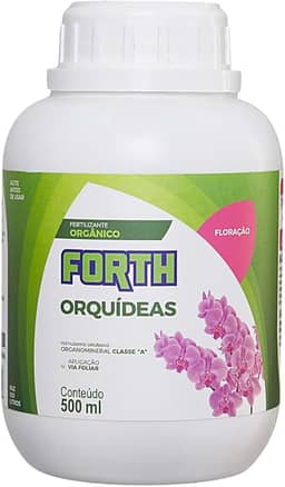 Adubo Forth Orquídeas Floração, Fertilizante Mineral, NPK 02-14-08, Alta Concentração, 60ml