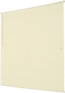 Cortina Persiana Horizontal 25mm PVC com Alumínio 140x160cm -Ideal para Escritório Quarto Sala Cozinha Residencial (Bege)