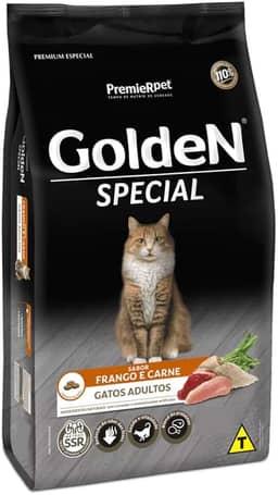 Ração Golden Special para Gatos Adultos Sabor Frango e Carne 3kg