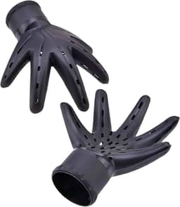 Difusor de Cabelo em Forma de Mão Profissional | Acessório Universal para Secador, Reduz Frizz e Define Cachos | Ideal para Cabelos Encaracolados ou Ondulados (Preto)