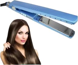 Prancha Alisadora de Cabelo Nano Titanium Premiun 450º Azul com Placas de Cerâmica - Chapinha Modeladora Progressiva Elétrica Bi-Volt 110/220V - Ideal para Cuidados Com a Beleza
