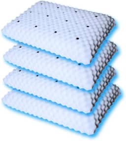 Kit 2 Travesseiro MAGNÉTICO Ortopédico Massageador com Infravermelho Anti ronco terapêutico Alivia Dor casca de ovo (2)