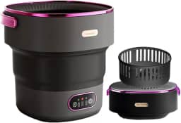 LVPETALIZE Máquina De Lavar Portátil, Roupa Íntima, Dobrável Com Capacidade 15L, Limpa Profundamente Roupas Íntimas Para Apartamentos, Camping, Viagens