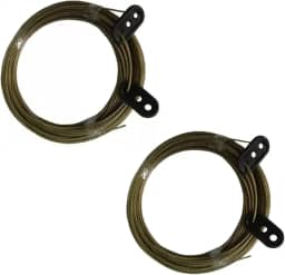 Kit 2 Cordas para Varal em Aço Revestido com PVC, 10 Metros cada, Com Fixador, Resistente, Não Enferruja