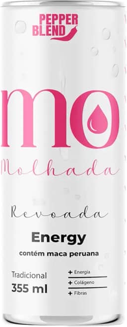 Energético 355ml Funcional Revoada Mo Molhada Sabor Guaraná, Colágeno, Maca Peruana e Vitaminas