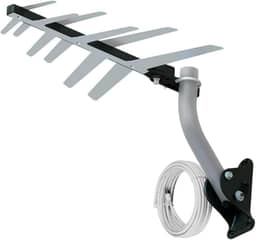 Antena Externa Digital para TV 2 em 1 Completa, Aquario, DTV-1500, Prata, Médio