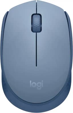 Mouse sem fio Logitech M170 com Design Ambidestro Compacto, Conexão USB e Pilha Inclusa - Azul Claro
