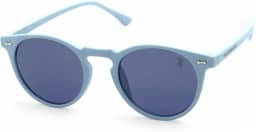 Óculos de Sol Unissex Redondo Polo London Club, Lente UV400 Policarbonato + Case