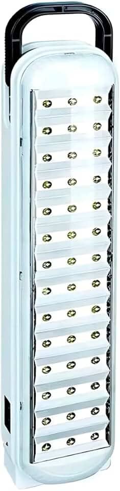 Luminária de Emergência LED Recarregável, 42 LEDs, Branco Frio 5000K, Bivolt, 31x8cm, Bateria 2400mAh, 10h Autonomia, 2 Modos de Iluminação, com Alça