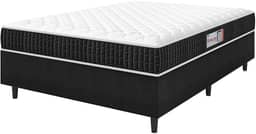 Cama Box Colchão Casal Espuma D33 New Millenium 138x188x57cm Preto/Branco Hellen - Suporta até 120kg por Pessoa