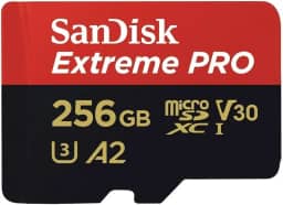 SanDisk Cartão Extreme 256GB microSDXC UHS-I com adaptador - SDSQXAO-256G-GN6MA