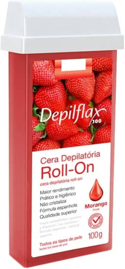 Depilflax – Cera Depilatória Roll-On Morango 100g