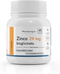 Zinco quelato bisglicinato 29 mg 60 cápsulas - Montenegro Nutrition