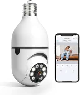 Câmera de Segurança Wi-Fi, Rotação 360°, Detecção de Movimento, Alarme, Visão Noturna LED, App Yoose