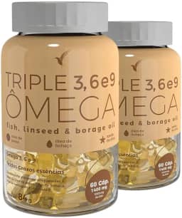 2 Triple Ômega 3, 6 e 9 Suplemento Alimentar 120 Cápsulas Eleve Life
