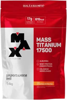 Mass Titanium 17500-1400g Refil Vitamina de Frutas, Max Titanium